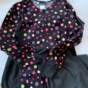 Cherokee Scrub Set- long sleeve top and pant